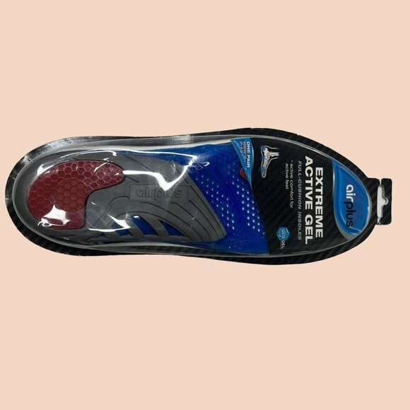 Airplus Insoles Mens 7-13 Blue Gray Cushion Extreme Active Gel Comfort I… - Picture 2 of 3
